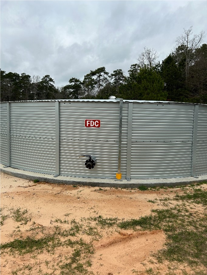 40,000 gal rainwater harvesting tank installation complete.