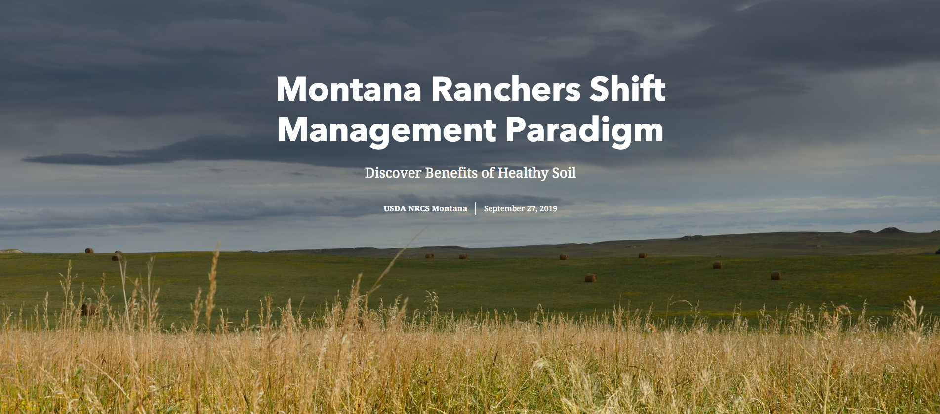 Montana Ranchers Shift Management Paradigm: USDA NRCS Montana StoryMap Banner