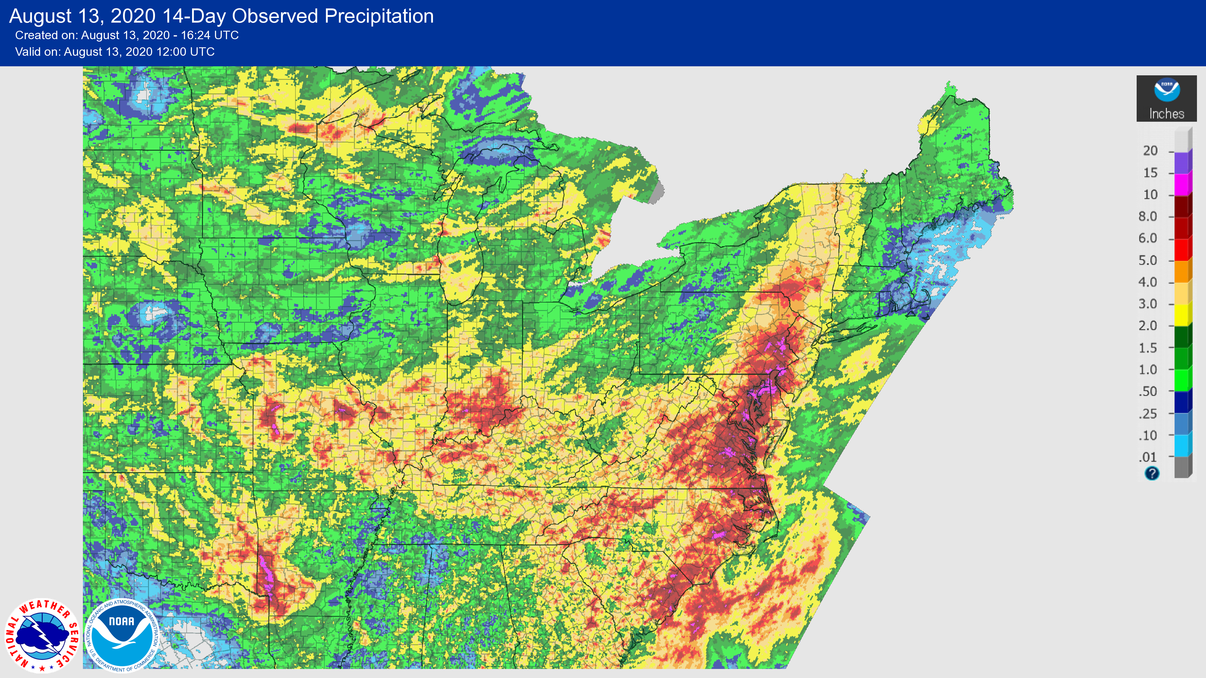 August 13 2020 Rainfall Map