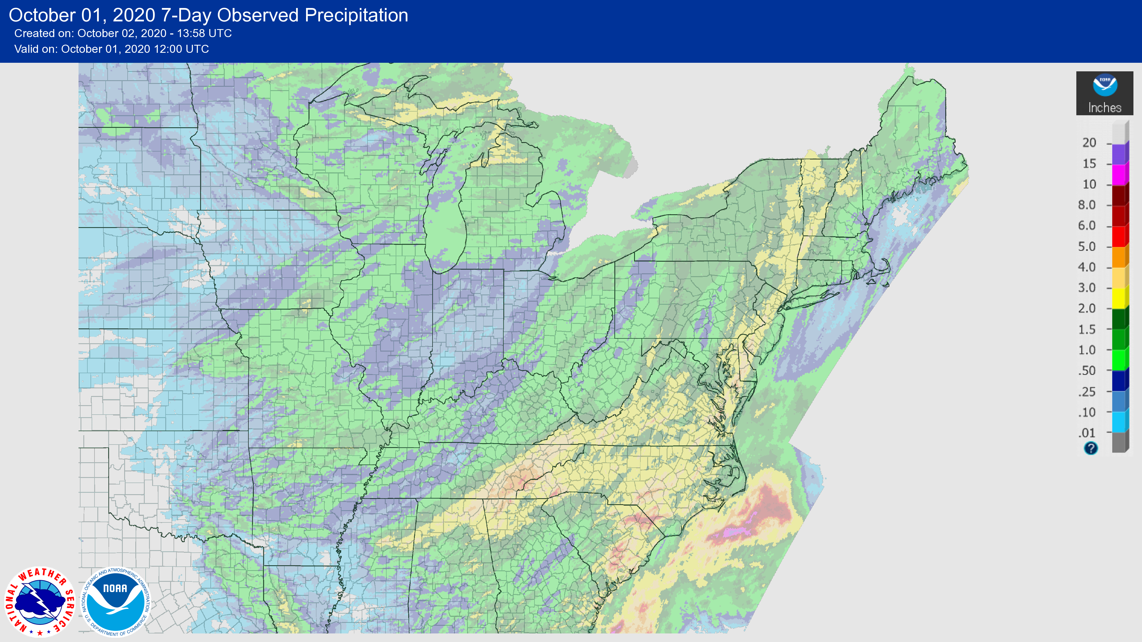 oct 1 2020 observed precipitation