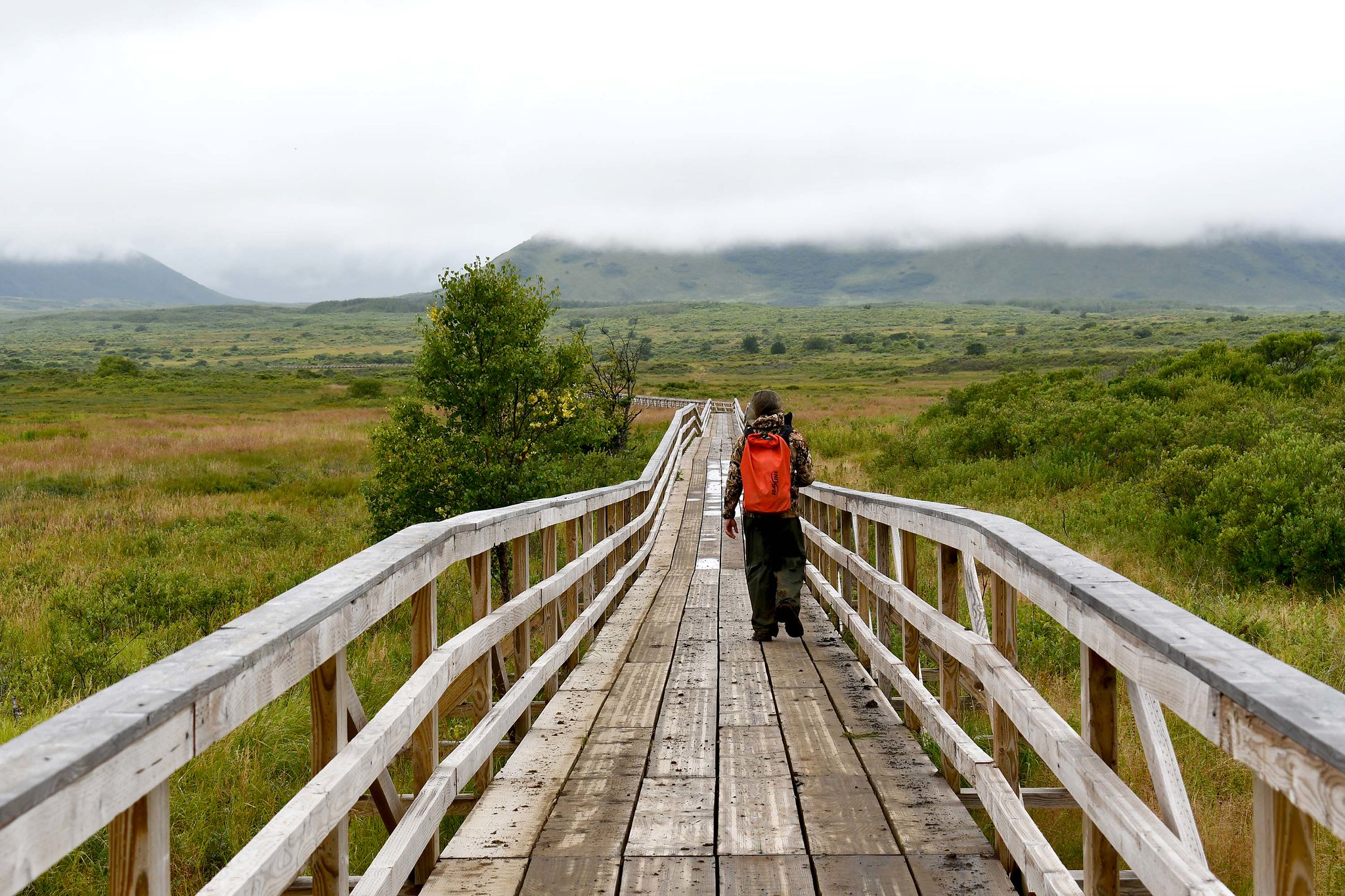 In Kodiak, Alaska, the Natural Resources Conservation Service (NRCS) supported the Alaska Native Regional Corporation Koniag in building a 1.6 km walkway over sensitive soil that connects the head of Larsen Bay to the Karluk River and provides safe access to a popular subsistence salmon fishing site. This is one example of how government agencies can help to support Indigenous initiative that preserve mental health in a changing climate. Credit: Tracy Robillard, USDA NRCS Alaska