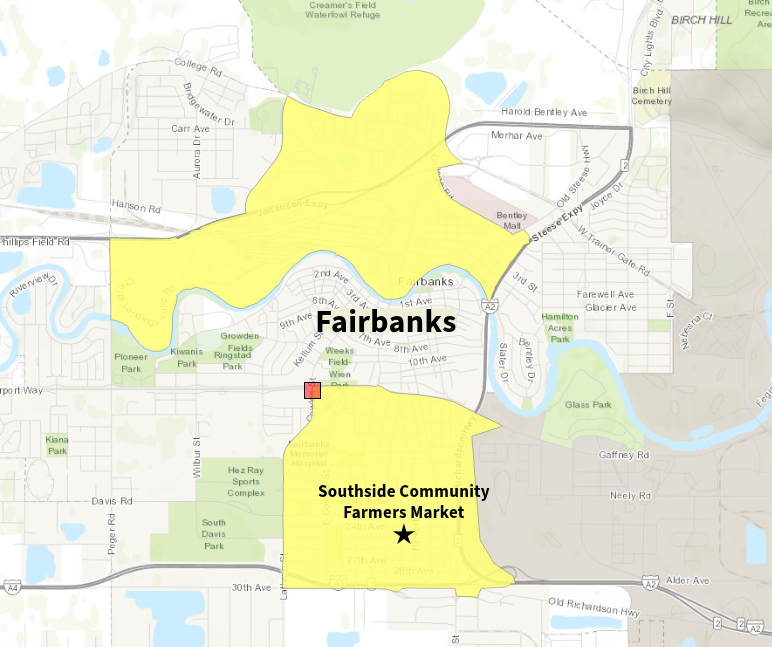 A map of Fairbanks