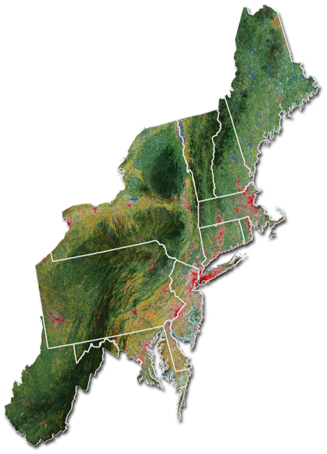 map of the USDA Northeast Climate Hub region