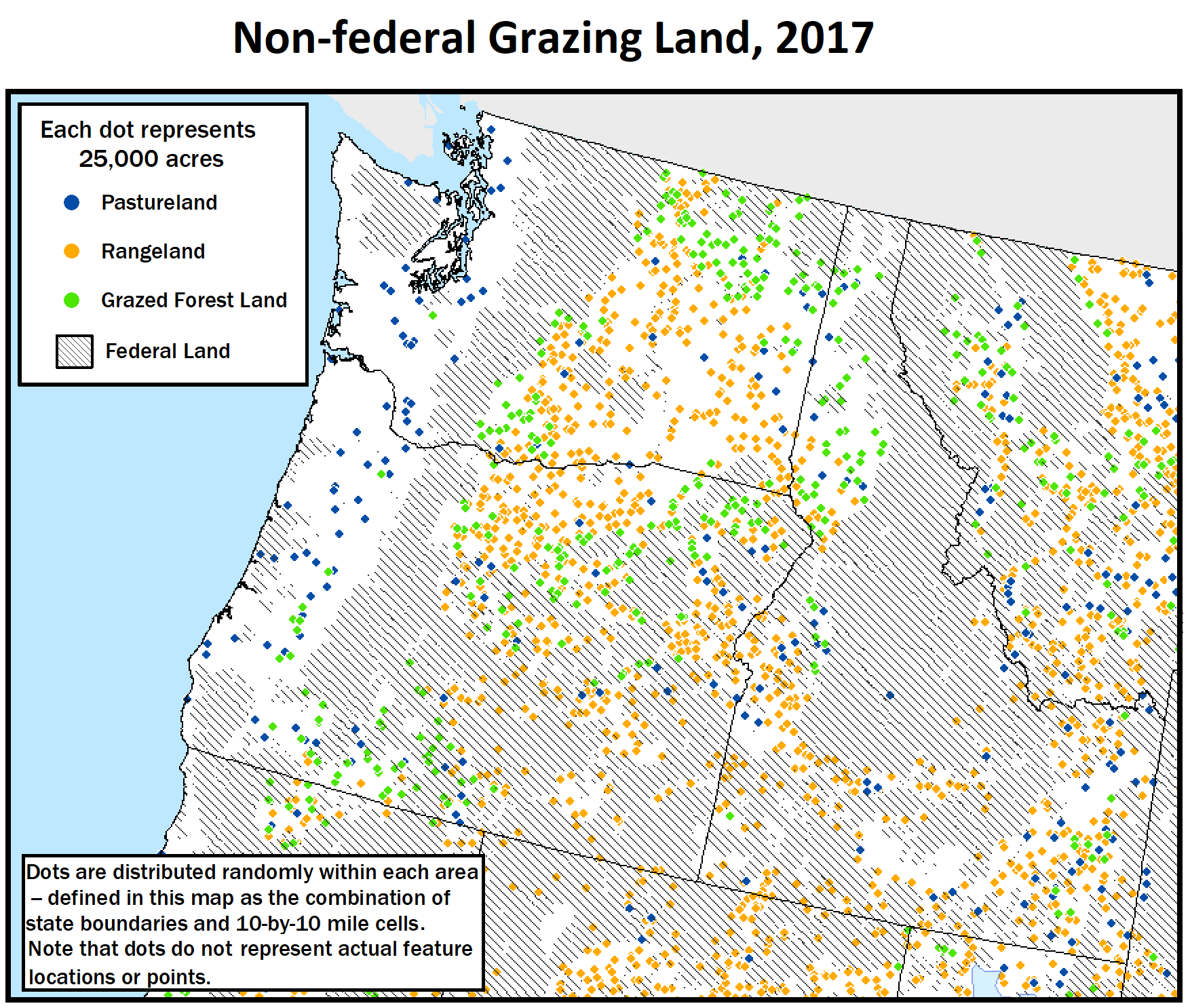 Map of federal grazing lands