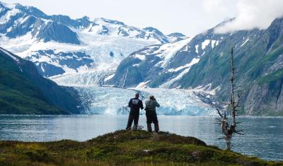 Add this little Alaskan adventure to your bucket list! This is a shot from 2008 referred to many as Surprise Glacier during a trip to Alaska to catalog glacial melt and other climate-related research. An iconic shot from USGS photographer, Don Becker. Taken on August 22, 2008.