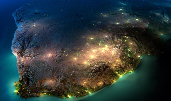 Night earth south africa