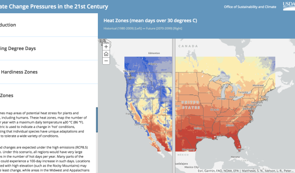 Shifts in Growing Degree Days, Plant Hardiness Zones and Heat