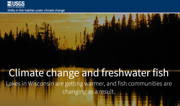 Climate change impacts to Wisconsin freshwater fish storymap